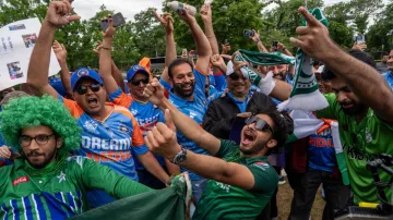 India and Pakistan cricket fans.