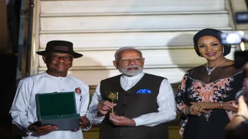 PM Modi presented with 'Key to the City' of Abuja in Nigeria. 