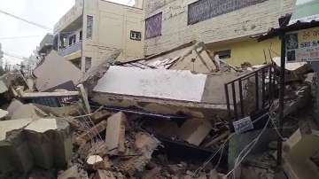 Karnataka news, Three storey building collapses in Kolar, Karnataka building collapse, Bangarapet ci