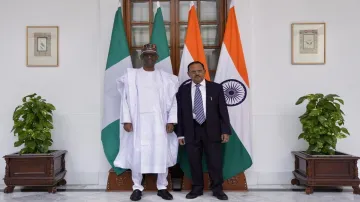 Ajit Doval with Nigeria's NSA Nuhu Ribadu