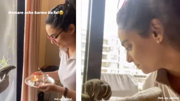 Woman celebrates Bhai Dooj with pet squirrel, video wins heart on internet