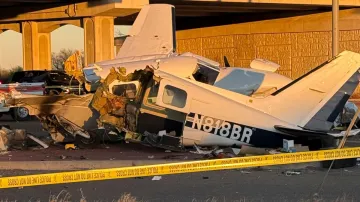 Texas: Propeller plane crashes onto highway and split in two ...