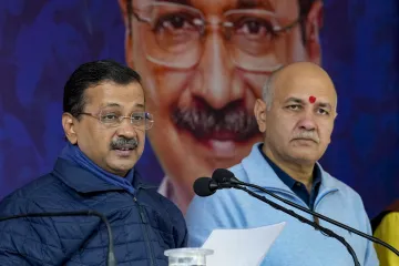 AAP national convenor Arvind Kejriwal and party colleague Manish Sisodia