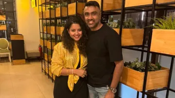 Ravichandran Ashwin with his wife Prithi.