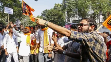 On Monday, December 2, 2024, activists from the Hindu community staged a protest in Agartala over alleged atrocities against Hindus in Bangladesh.