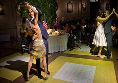 President Barack Obama has made headlines for unexpectedly singing a song or two in public since coming to the White House. Now he can add dancing the tango to his list of hidden talents.

President Barack Obama and first lady Michelle Obama dance the tango with tango dancers during the State Dinner at the Centro Cultural Kirchner in Buenos Aires, Argentina.