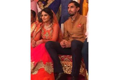 India fast bowler Ishant Sharma got engaged on Sunday, joining the list of cricketers to have recently exchanged rings with their lady love. He got engaged to Pratima Singh, a basketball player, in the capital.
 
Here are some of the exclusive pictures of the ceremony!