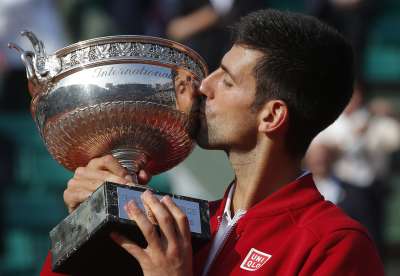 Paris Serbian tennis star Novak Djokovic on Sunday won his first French Open title after defeating Britain's Andy Murray 3-6, 6-1, 6-2, 6-4 in 3 hours and three minutes, thus becoming the eighth man in history to complete the career Grand Slam.

The 29-year-old Serb notched his 12th Grand Slam championship in total, drawing level with Australian Roy Emerson for fourth place on the all-time title list and is three off Spanish Rafael Nadal and American Pete Sampras and five off Swiss Roger Federer, reports Efe.