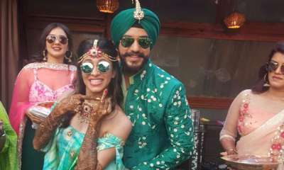 TV personalities and former Bigg Boss contestants Suyyash Rai and Kishwer Merchant are all set to tie knot today. Before their big day, the couple hosted a mehendi and sangeet ceremony yesterday. The friends of the couple joined the celebrations. 
It should also be noted that almost every celebrity exuded elegance and style at the function. Have a look at the pictures