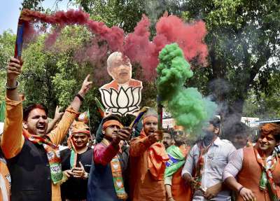 With a massive victory in Uttar Pradesh and Uttarakhand, the Holi celebrations for the Bharatiya Janata Party (BJP) have begun early. With results, better than even the most optimistic would have expected, party workers are out celebrating in full swing.

It seems that PM Narendra Modi&rsquo;s magic has worked in Uttar Pradesh, while incumbent CM Akhilesh Yadav had to pay a heavy price for infighting in the party.