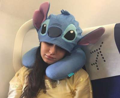 Gorgeous Katrina Kaif, who recently made her debut on Instagram was spotted giving fashion goals to her fans. The Jagga Jasoos actress shared a cute picture on her Instagram in which she can be seen wearing a blue pillow hat accompanied with yellow salwar kameez in gold sequins.
