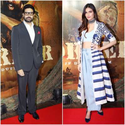 The 1997 movie Border turned 20 years today and, Abhishek Bachchan and Athiya Shetty made stylish appearances at the event.
 