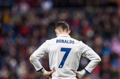 The back of Cristiano Ronaldo of Real Madrid showing his number 7 on  News Photo - Getty Images