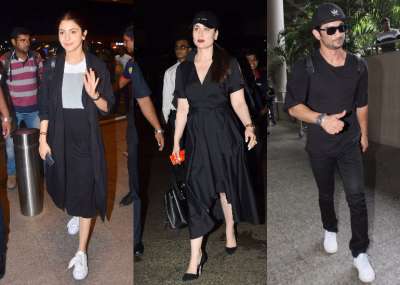 When we're talking about our beloved Bollywood celebrities, style can't go unmentioned. These famous personalities know how to carry themselves in panache, no matter where they are. Be it a couple of hours-long flight or a long drive, their fashion game is always on point. Recently, some of our favourite Bollywood celebrities have been spotted on Mumbai Airport. And guess what, all of them are dressed in black. Let's have a look who wore the blackest of black among all. 