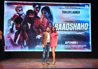 The much-awaited trailer of Baadshaho was launched yesterday in Mumbai. Emraan Hasmi and Esha Gupta stunned at the event.