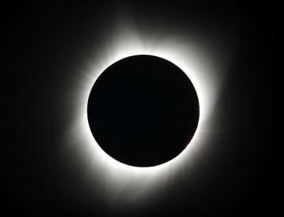 The moon covers the sun during a total eclipse Monday, Aug. 21, 2017, near Redmond, Ore. 