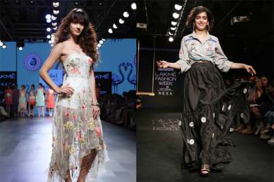 Actresses Disha Patani and Sanya Malhotra turned up the heat as they walk the ramp of the Lakme Fashion Week Winter/Festive 2017. Both the ladies were looking stunning as they represented the brand-new collections of some celebrated designers.