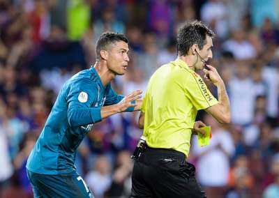 Cristiano Ronaldo sent-off for diving two minutes after scoring as