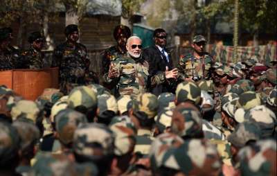  PM Modi celebrated Diwali with troops along LoC in Jammu and Kashmir's Gurez