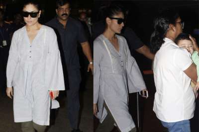 Actress Kareena Kapoor Khan, who was shooting for her upcoming film Veere Di Wedding in Delhi, has returned to Mumbai. The lady was spotted with her son Taimur Ali Khan at the airport. Bebo&rsquo;s little bundle of joy was with her in Delhi.