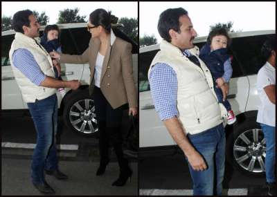 
Paparazzi&rsquo;s favourite subject baby Taimur is going to be a year old in few days. On December 20, Taimur will be turning one. As told by grandpa Randhir Kapoor earlier, his first birthday celebrations are going to be a private affair. Kareena Kapoor Khan and Saif Ali Khan will be celebrating their munchkin&rsquo;s first birthday at Pataudi Palace, Haryana. Only close friends and family will be invited without media intervention. On Saturday, Kareena Kapoor and Saif Ali Khan were spotted leaving Mumbai airport with baby Taimur in their arm. Check out the pictures of cutest Nawab on the planet. 