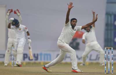 The Indian bowling attack was rewarded for its perseverance on a lifeless track as the hosts reduced Sri Lanka to 356 for nine after defiant hundreds from Angelo Mathews and Dinesh Chandimal in the final Test at Kotla. Ravichandran Ashwin 390 in 35 overs, who has been Virat Kohli's 'Go To Man' in home conditions, got quick breakthroughs in the final session as the tourists ended the third day's play of the third Test 180 runs behind.  Ashwin's victims included Mathews 111, Roshen Silva 0 and Niroshan Dickwella 0, as India wrested back the advantage from the Islanders, who frustrated the bowlers in the first two sessions.
