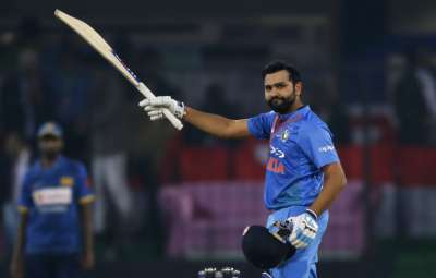 Captain Rohit Sharma scored the joint-fastest T20I century as India beat Sri Lanka by 88 runs to win their three-match series with a game to spare on Friday. Sharma reached his second T20 century off 35 balls, equaling David Miller's record against Bangladesh at Potchefstroom in October. He was eventually out for 118 off 43 balls, including 10 sixes and a dozen boundaries. Fellow opener Lokesh Rahul made 89.