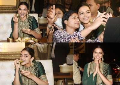 Deepika Padukone is all blushed up after the release of Sanjay Leela Bhansali&rsquo;s magnum opus, Padmaavat. The star was spotted at a Rajasthani restaurant to celebrate the release of the film which has reportedly crossed Rs 56 crore across the country since its release on 25 January. 