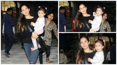 Misha Kapoor is one of those star kids who is used to getting snapped everytime she steps out of the house. Recently, she was spotted with mom Mira Rajput.