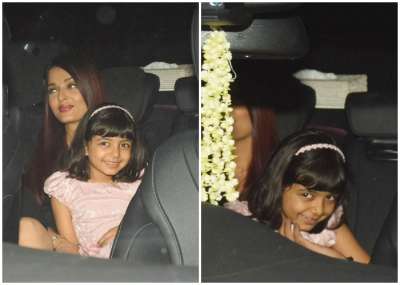Bollywood actor Abhishek Bachchan and Aishwarya Rai were spotted last night with their beautiful daughter Aradhya Bachchan in  Mumbai. 