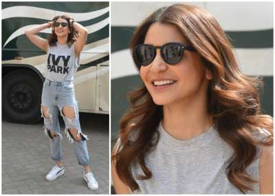 Anushka Sharma, who is busy shooting for her upcoming film Zero has been spotted at a popular studio in Mumbai. She donned a casual chic look. 
