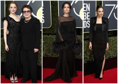 Usually, on red carpet, we see a plethora of colours and blend of different hues. But this year at the 75th Golden Globe Awards, the A-listers of Hollywood chose to dodge colours at the gala event. They wore black to express their condemnation of sexual harassment in showbiz and other industries. In short, the 75th Golden Globe Awards was a complete &lsquo;blackout&rsquo;! 