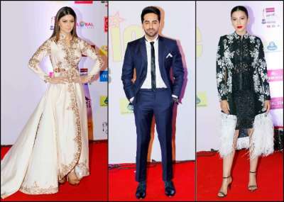 The 10th Royal Stg Mirchi Music Awards 2018 took place in Mumbai in the presence of A-listers of Bollywood including Ayushmann Khurrana, Kartik Aryan, Sidharth Malhotra, Gauhar Khan, Urvashi Rautela and many more.  Melody King Sonu Nigam was also present at the event and even enthralled the audience with his power-packed performance. Shreya Ghoshal, Ayushmann Khurrana, Harshdeep Kaur and Neha Bhasin also entertained the audience on stage. Let&rsquo;s have a look at the red carpet looks of the Bollywood celebrities. 