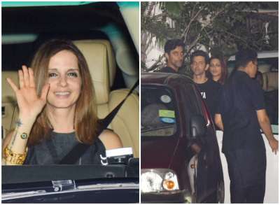 As Bollywood's Greek God Hrithik Roshan turned a year older yesterday, friends and family put their party caps on and have fun all the way. The Kaabil actor threw a grand birthday party on Wednesday night at his Mumbai residence.  Ex-wife Sussanne Khan made sure that she was a part of Hrithik's special day and attended the bash in style.