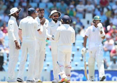 India effected a dramatic turnaround by taking three wickets for five runs in the last hour to reduce South Africa to 269 for six at stumps on the opening day of the second Test in Centurion. Off-spinner Ravichandran Ashwin snared three crucial wickets as the visitors fought back after the duo of Hashim Amla (82) and Aiden Markram (94) batted resolutely. On a day when the Indian pacers failed to make much of a dent on an easy-paced wicket, Aswhin (3/90) emerged as the most successful bowler as he dismissed Markram (94), Dean Elgar (31) and Quinton de Kock (0).