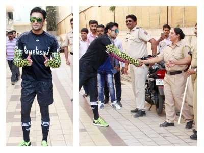 The quirky and upbeat actor Ranveer Singh was clicked in Mumbai today ahead of his much-awaited release Padmaavat. The Sanjay Leela Bhansali film also stars Deepika Padukone and Shahid Kapoor. The period drama will hit the cinemas on January 25.