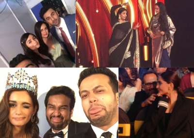 63rd Jio Filmfare Awards 2018 was hosted in Mumbai on Saturday night. Bollywood celebrities including Shah Rukh Khan, Akshay Kumar, Ranveer Singh, Alia Bhatt and Ranbir Singh graced the red carpet. The official handle of Filmfare tweeted some inside pictures from the starry night. Here are some of the best that are winning the internet. 