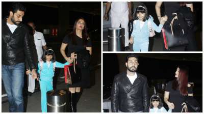 Bollywood couple Aishwarya Rai Bachchan and Abhishek Bachchan were recently spotted at Mumbai airport with their daughter Aaradhya Bachchan.