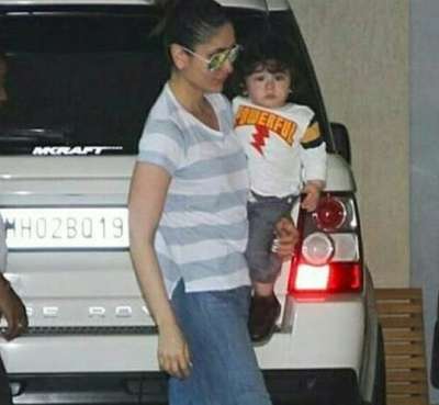 Kareena Kapoor Khan and Saif Ali Khan&rsquo;s son Taimur Ali Khan is paparazzi's favourite. The little star was recently spotted in her mother&rsquo;s arms as she took him to her mother Babita&rsquo;s house.