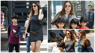 Today is Sunday hence Bollywood moms decided to take their kids out to spend some quality time.