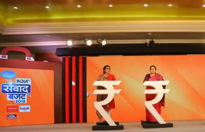 Meenakshi Lekhi and Sushmita Dev attended India TV Budget Samvaad.