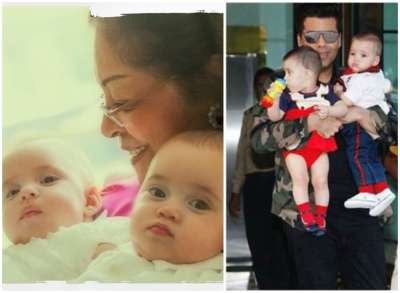 Karan Johar's twins Yash and Roohi are celebrating their first birthday today. On February 7, 2017, KJo welcomed his twins through surrogacy and since then the doting father has always been proud of his little munchkins.