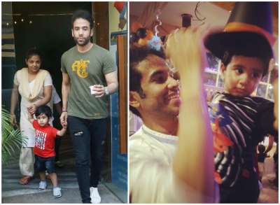 Actor Tusshar Kapoor was recently spotted with his son Laksshya in Bandra, Mumbai. The adorable father and son duo was enjoying a day out in the city.