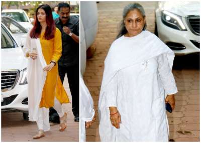 Actress Aishwarya Rai Bachchan and Jaya Bachchan along with other Bollywood personalities attended a prayer meeting to bid the last adieu to Nargis Rabadi, popularly known as 'Shammi Aunty', on Thursday here. The veteran actress passed away at the age of 89 on Monday night, leaving behind a legacy of work and goodwill.