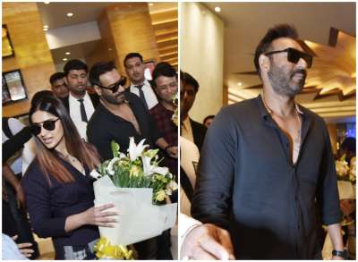 Ajay Devgn and Ileana D&rsquo;Cruz reached Delhi today to promote their upcoming film Raid. The movie is a crime drama film based on a real-life story that chronicles one of the most high-profile IT raids conducted in India in the 1980s. 