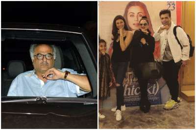 Veteran actress Sridevi&rsquo;s husband Boney Kapoor and daughter Khushi Kapoor along with many other Bollywood celebs attended the special screening of Rani Mukerji starrer Hichki.