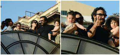 It was all sunny and fun for the little munchkins of the Kapoor family today. Taimur Ali Khan and sister Inaaya Naumi Kemmu were clicked having an adorable family moment. 