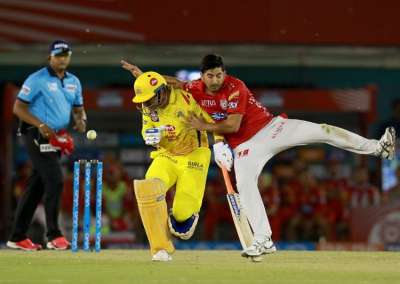 Chennai skipper MS Dhoni hammered an unbeaten 79-run knock (off 44 balls) but failed to take his team over the line in the IPL match no. 12 against Kings XI Punjab in Mohali.