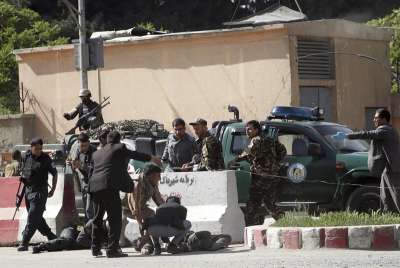 A coordinated double suicide bombing by the Islamic State group hit central Kabul on Monday morning, killing at least 25 people, including nine Afghan journalists, officials said.
&amp;nbsp;
An AFP photographer, a cameraman for a local TV station and several reporters for the Afghan branch of Radio Free Europe were among the fatalities, police said.
&amp;nbsp;
At least 45 people were wounded in the twin attacks, according to Kabul police spokesman, Hashmat Stanekzai, who also said four policemen were among those killed.
&amp;nbsp;
The attack was the latest in a relentless string of deadly large-scale bombings and assaults that have struck Kabul and elsewhere in Afghanistan so far this year. And even as the Afghan capital reeled from Monday&amp;rsquo;s assault, a suicide car bombing a few hours later in the southern province of Kandahar killed 11 children, a police spokesman said.