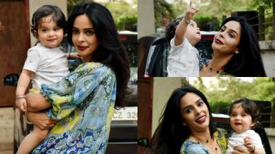 While Taimur, AbRam and Misha are ruling the internet, here comes a munchkin who seldom makes an appearance but whenever he does, our heart skips a beat. Bollywood actress Mallika Sherawat's nephew is a star in making.
&amp;nbsp;